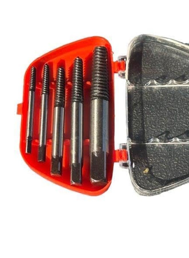 DY TOOLS Screw Extractor Set, 5 Piece Damaged Bolt Remover Kit, Steel Construction - Image 1